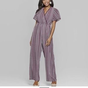 Striped short sleeve jumpsuit will be donated 5/2024